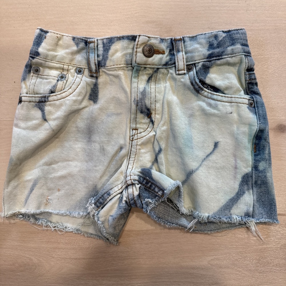 Levi's kids denim cutoff Jean Shorts Southwest‎ Serape OOAK